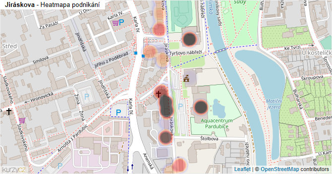 Jiráskova - mapa podnikání