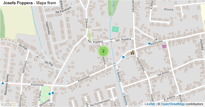 Josefa Poppera - mapa firem