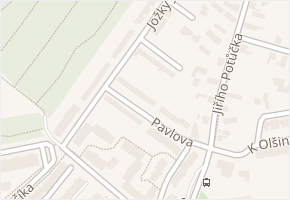 Jožky Jabůrkové v obci Pardubice - mapa ulice