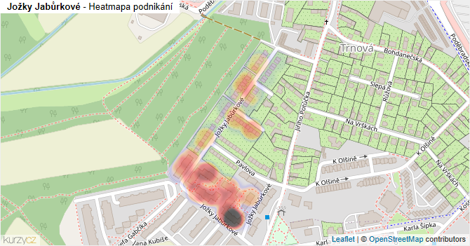 Jožky Jabůrkové - mapa podnikání