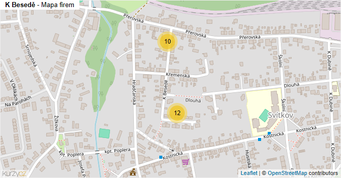 K Besedě - mapa firem
