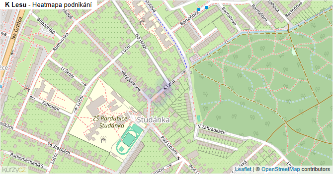 K Lesu - mapa podnikání