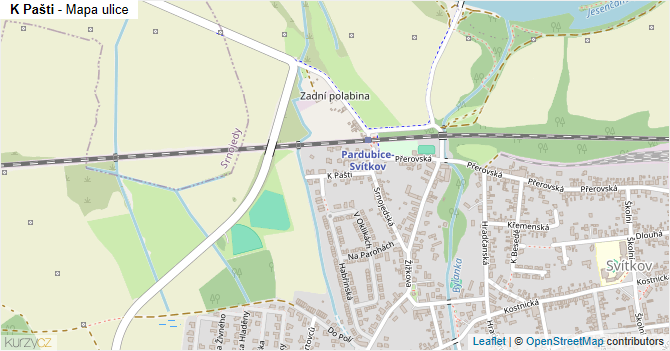 K Pašti - mapa ulice