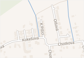 K Pišici v obci Pardubice - mapa ulice