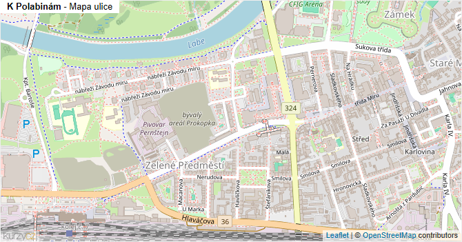 K Polabinám - mapa ulice