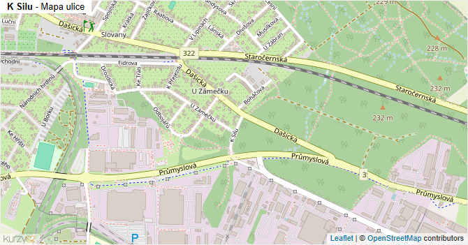 K Silu - mapa ulice