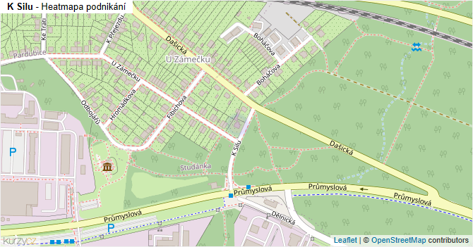 K Silu - mapa podnikání