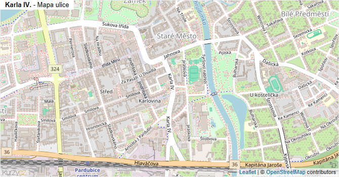 Karla IV. - mapa ulice