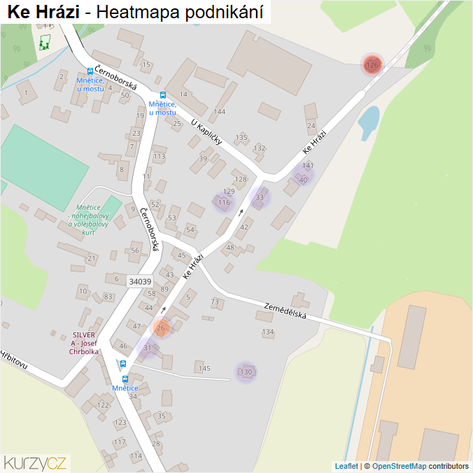 Mapa Ke Hrázi - Firmy v ulici.