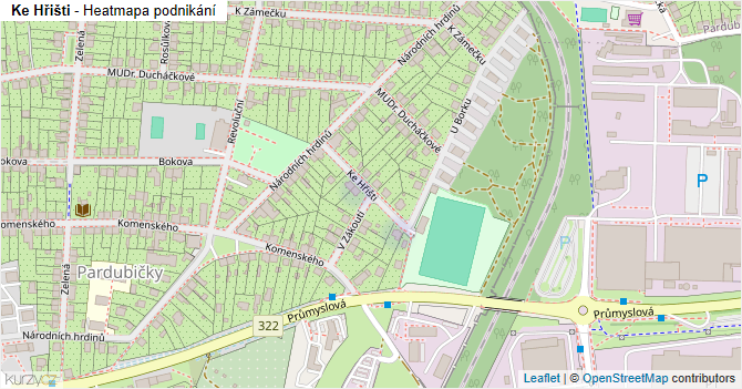 Ke Hřišti - mapa podnikání