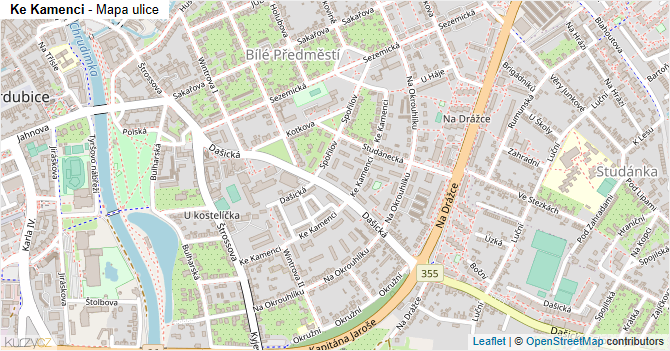 Ke Kamenci - mapa ulice