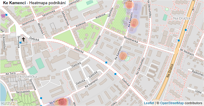 Ke Kamenci - mapa podnikání