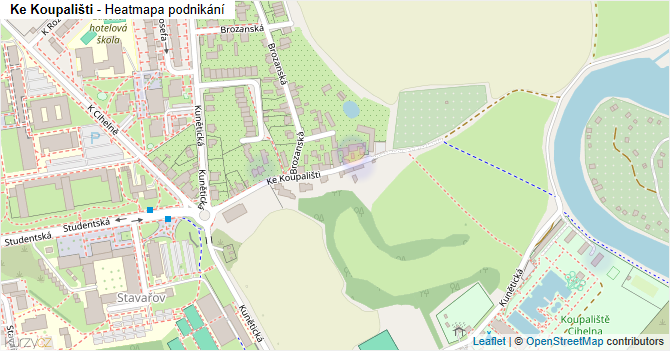 Ke Koupališti - mapa podnikání