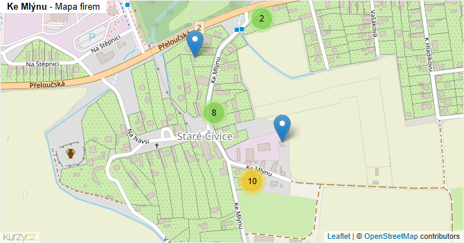 Ke Mlýnu - mapa firem