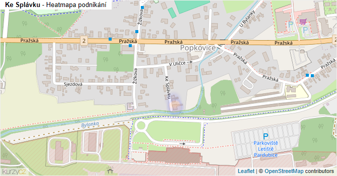 Ke Splávku - mapa podnikání