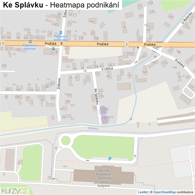 Mapa Ke Splávku - Firmy v ulici.