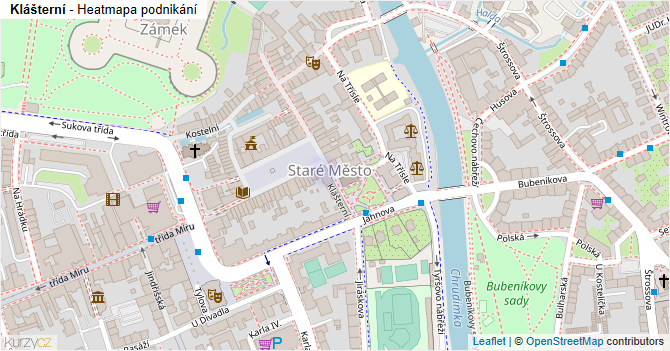 Klášterní - mapa podnikání