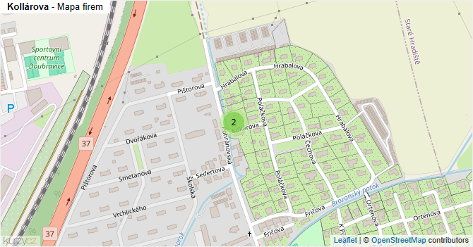 Kollárova - mapa firem