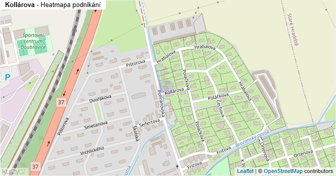 Kollárova - mapa podnikání