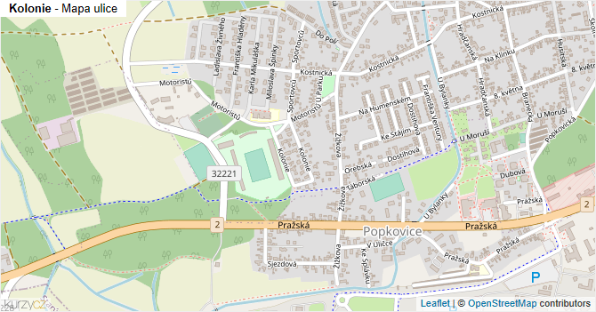 Kolonie - mapa ulice