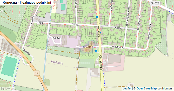 Konečná - mapa podnikání