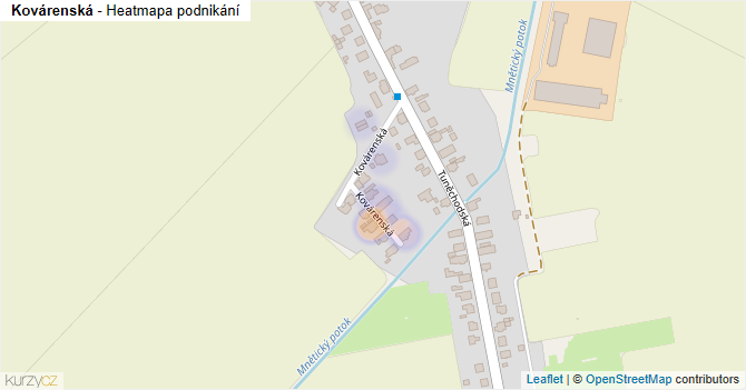 Kovárenská - mapa podnikání