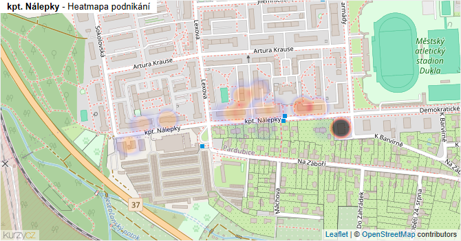 kpt. Nálepky - mapa podnikání