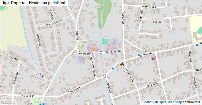 kpt. Poplera - mapa podnikání