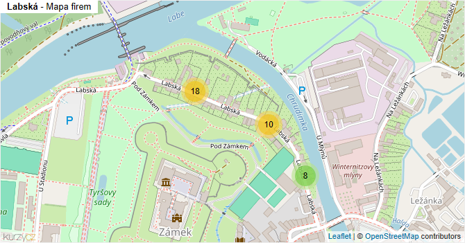 Labská - mapa firem