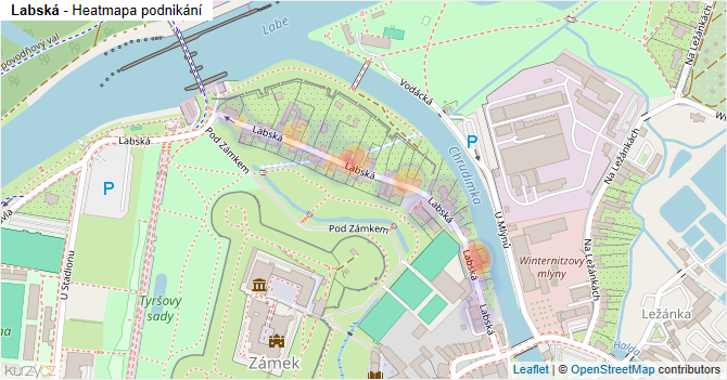 Labská - mapa podnikání