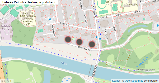Labský Palouk - mapa podnikání