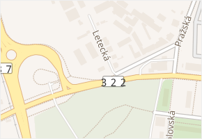 Letecká v obci Pardubice - mapa ulice