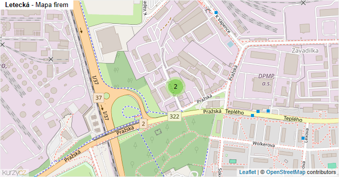 Letecká - mapa firem