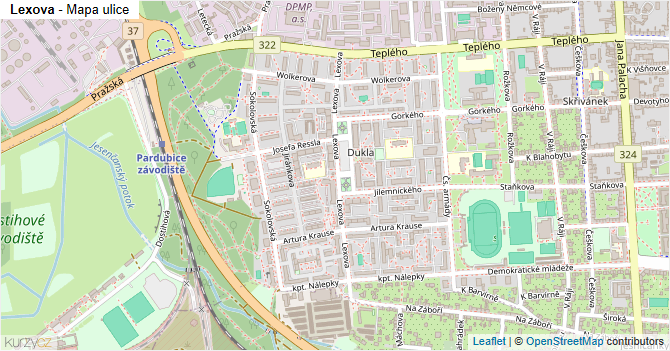 Lexova - mapa ulice