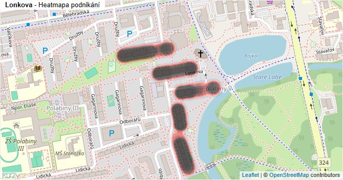 Lonkova - mapa podnikání