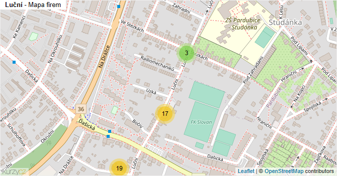 Luční - mapa firem