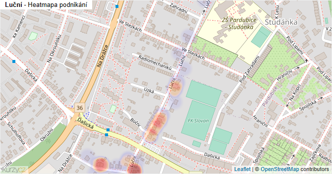 Luční - mapa podnikání