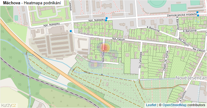 Máchova - mapa podnikání