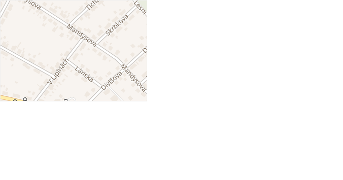 Mandysova v obci Pardubice - mapa ulice