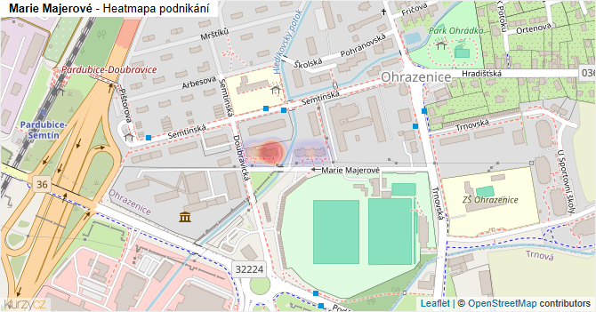 Marie Majerové - mapa podnikání