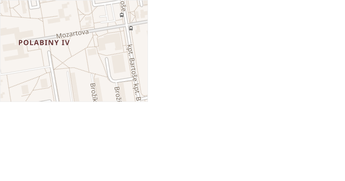 Mozartova v obci Pardubice - mapa ulice
