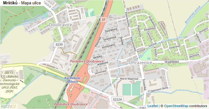 Mrštíků - mapa ulice