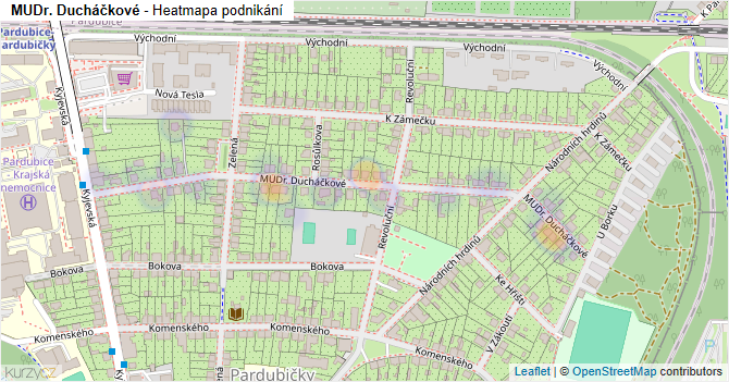 MUDr. Ducháčkové - mapa podnikání