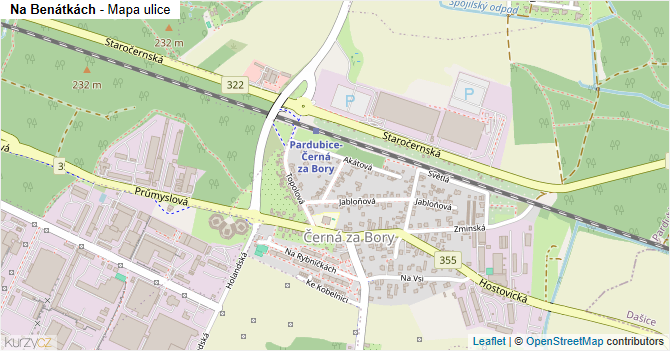 Na Benátkách - mapa ulice