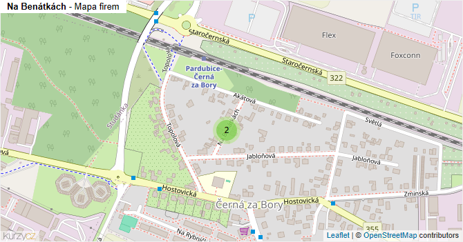 Na Benátkách - mapa firem