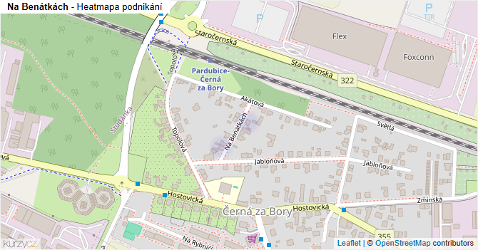 Na Benátkách - mapa podnikání