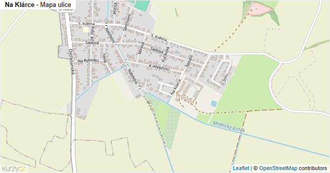 Na Klárce - mapa ulice