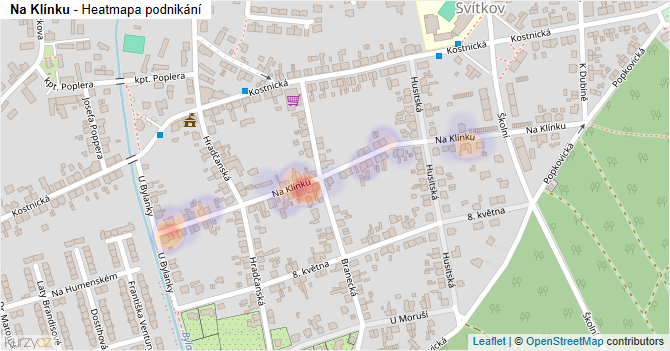 Na Klínku - mapa podnikání
