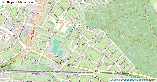 Na Kopci - mapa ulice
