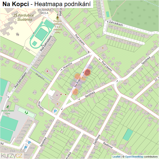 Mapa Na Kopci - Firmy v ulici.